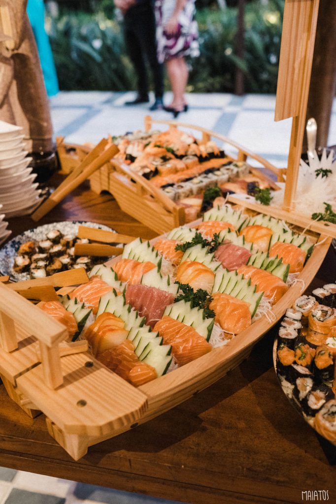 sashimis buffet japonês para casamentos