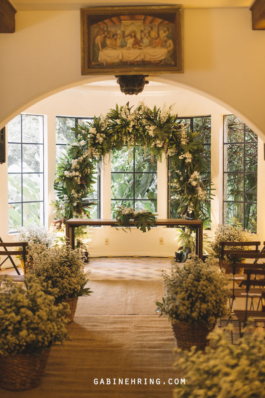 cerimônia de casamento em casa na sala